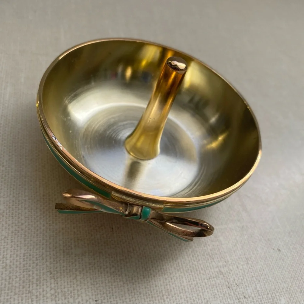 Kate Spade x Lenox‎ Turquoise Blue Gold Ring Holder Trinket Dish